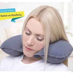 Resim Boyun Seyahat Yastığı Boyun Destek Yastığı Seyehat Yolcu Yastığı 