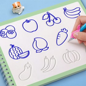 Resim Tekrar Kullanılabilir 3D Oluklu Yazı Tahtası, Sayıları ve Harfleri Öğrenmek İçin Uygun, Çizim Becerilerini Geliştirmek, Yazi Pratiği Yapmak, Sihirli Uygulama Kopya Defteri Seti, İzlenebilir Alfabe, Sayılar, Boyama ve Matematik Egzersiz Defteri - Eğitici El Yazısı Pratik Seti 