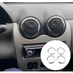 Resim Ebal Otomotiv Dacia LODGY Krom İç Havalandırma Çerçeve 4 prç 2012 Üstü P.Çelik 