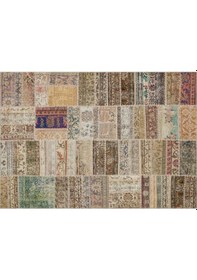 Resim Kaliteli Ve Dayanıklı Patchwork Halı 230x160 Cm 6349 