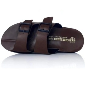 Resim Gezer Erkek Kahverengi Tokalı Ev Terliği 12972 