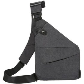 Resim Mufunye Omuz Çantası Göğüs Çantası Erkek / Kadın Hafif Çok İşlevli Seyahat Askılı Çanta Bilimsel Dep C Gri 
