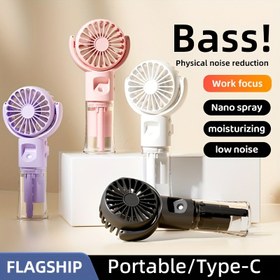 Resim USB Şarj Edilebilir Sis Ayarı ile Mini Fan - Yüz, Kirpikler ve Vücut için Taşınabilir El Tipi Soğutucu Üfleyici, 800mAh Pil, Hafif Tasarım, Ev ve Dış Mekan Kullanımı İçin İdeal, Yüzlük Fan | Çift Fonksiyonlu Fan | Anneler Günü'nde Anne İçin Çok Amaçlı Cihaz, Elde Tutulan Fan Hediyesi 