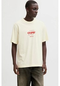 Resim Jack & Jones Jcoclub Erkek Tişört 12289868 Bej 