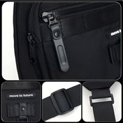 Resim Vkemall Erkek Öğrenci Sling Çanta Siyah, Su Geçirmez Oxford Kumaş, 5 Bölmeli Organize, Seyahat-okul Spor Outdoor Siyah 