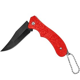 Resim Savex Ejderha Desenli Cep Çakısı Kırmızı (3837) 