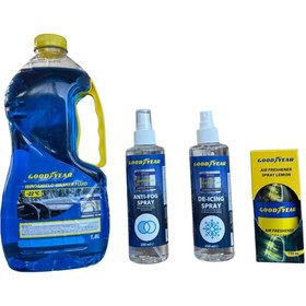 Resim Goodyear Araç Bakım Seti (Cam Suyu 1.8L + Buğu Önleyici + Buz Çözücü + Klima Temizleyici)” 