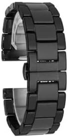 Resim PSR aksesuar Parlak Siyah Mat Seramik Metal Kordon-Parlak Siyah Huawei Watch GT 3 46mm ile uyumlu 