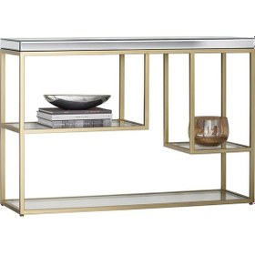 Resim Nina Gold Metal Dresuar / Konsol Gümüş Tabla Gümüş 