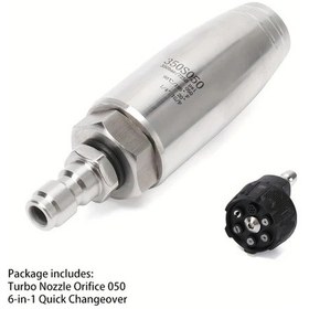 Resim Fochsia Basınçlı Yıkama Nozulu 1 050 Diameter Turbine Nozzle 2 54x15 24 Cm 6si 1 Hızlı Değişim 350 Bar 7250 Psı 