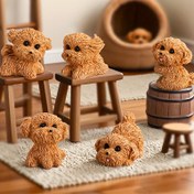 Resim 5 adet/takım, Sevimli Teddy Bear Mini Reçine Köpek Figürleri, Ev Dekoru, Bahçe Saksı Bitkileri, Araba İç Mekanı, Parti Dekorasyonu, Mikro Peyzaj, DIY Süsler, Cadılar Bayramı, Noel, Şükran Günü, Sevgililer Günü, Doğum Günü Partileri, Cadılar Bayramı Dekorasyonu, Figür, Ev Dekoru Süsü, Minyatür Ürün, Heykel, Ev Dekoru Ürün 