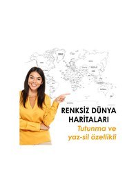 Resim Renksiz Dünya Haritası Statik Kağıt Tahta 