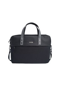 Resim 13-14 İnç Omuz Askılı Laptop Çantası Lenyes Lb552 Voyagers Serisi Su Geçirmez Polyester Kumaş Siyah 