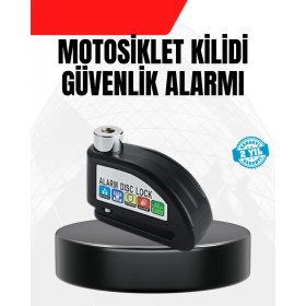 Resim Mestore Alarm Disk Fren Kilidi Paslanmaz Çelik Motosiklet Scooter Bisiklet 