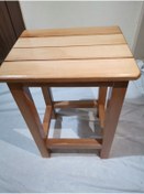 Resim Zeliş Ahşap Hediyelik Eşya Vernikli Ahşap Tabure 50 Cm Naturel Gürgen Ağacı 