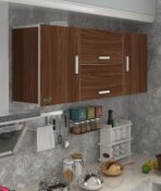 Resim Kenzlife hazır mutfak lucida cvz 060*150*32 mutfak banyo dolabı kapaklı raflı 