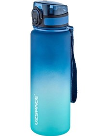 Resim Uzspace 2'li Tritan Matara Seti 500 Ml Çift Renk Softtouch Ff Collection Tritan Su Matarası Lacivert - Turkuaz 