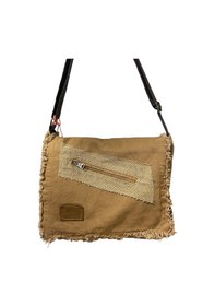Resim Old Cotton Cargo Vintage Salaş Orta Boy Unisex Günlük Çapraz Postacı Tablet Çantası M 32 Cm X 27 Cm CAMEL 