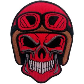 Resim X-SHOP Beyaz Biker Skull Motorcu Kurukafa Patch Arma Kot Yaması 