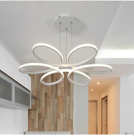 Resim Stella Modern Ledli Beyaz Spor Papatya Avize Beyaz 