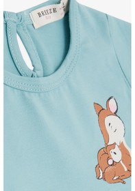 Resim Breeze Kız Çocuk Elbise Sevimli Ceylan Baskılı 1.5-5 Yaş, Mint Yeşili-mint Yeşili Mint Yeşili 