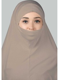 Resim Altobeh Hazır Türban Peçeli Pratik Eşarp Tesettür Nikaplı Hijab - Namaz Örtüsü Sufle 3xl - Açık Vizon Açık Vizon 