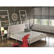 Resim Niva Baza Çift Kişilik Baza Başlık Chester Set Havuzlu Sandıksız Krem 