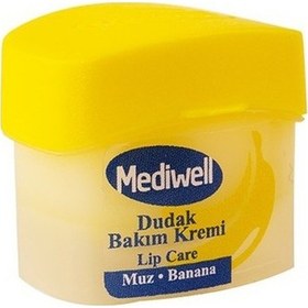 Resim Mediwell Muz Aromalı Dudak Bakım Kremi 5 ML 