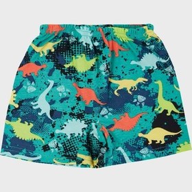 Resim Lela Desenli Streç Pamuklu Bisiklet Yaka Atlet Boxer 2'Li Iç Giyim Erkek Çocuk Takım 6651010 Yeşil 