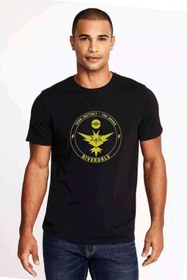 Resim Riverdale Team Instinct Pokemon Go Baskılı Siyah Erkek Tshirt 