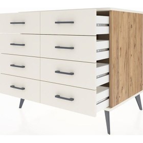 Resim Kronos Şifonyer 8 Çekmeceli 88x59x80 Çam-aytaşı Aytaşı 