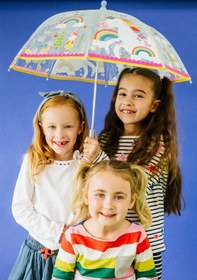 Resim Floss & Rock Renk Değiştiren Şeffaf Şemsiye/ Rainbow Fairy Mavi 