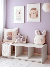 Resim Beyaz Oyuncak Dolabı Ve Bank 