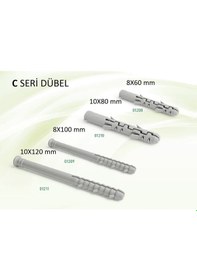 Resim Plastik Dübel - Plastic Anchor 12x60 MM - A Seri 50'li 