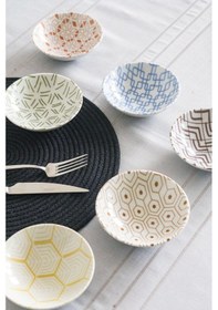 Resim Porland Tamina 6'lı Karma Çerezlik Sosluk Kase Takımı 12cm Çok Renkli 