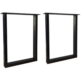 Resim Metal Ayak Ahşap Masif Kütük Orta Sehpa Bank Ayağı Profil Ayaklar 