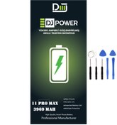 Resim DJ POWER Iphone 11 Pro Max Uyumlu Yüksek Amperli Güçlendirilmiş Batarya 3969 Mah 