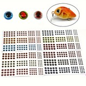 Resim 183 Parça MNFT 3D Gerçekçi Balık Gözleri - Holografik Epoksi Yem Yapım Malzemeleri, 4 Boyut (0.3-0.61cm) & 6 Canlı Renkler, Sinek Bağlama, El İşi, Bebek Yapımı İçin - Önceden Yapıştırılmış Arka Yüzey, Jig Yapım Gereçleri, Gerçekçi Göz Tasarımı, Parlak Yüzey 