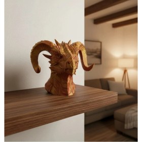 Resim Bucuks Mey Ithalat® Altın Kırmızı Ejderha Figürü 