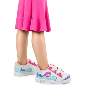 Resim Kiko Kids Mermaid Cırtlı Işıklı Kız Bebek Spor Ayakkabı Beyaz 