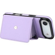 Resim Lumaworld Klt Crossbody Akordeon Kartlık Uzun Kısa Kayışlı iPhone Uyumlu 14 Plus Light Purple Kılıf 