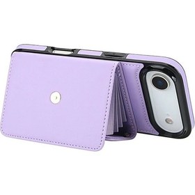 Resim Lumaworld Klt Crossbody Akordeon Kartlık Uzun Kısa Kayışlı iPhone Uyumlu 14 Plus Light Purple Kılıf 