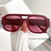 Resim Kadın ve Erkekler için Yeni Modern Retro Klasik Çift Köprü Modası Gözlükleri, Basit ve Çok Yönlü Punk Trendy Tatil Partisi Sokak Fotoğrafçılığı Modası Gözlükleri Günlük Kullanım İçin Uygun 