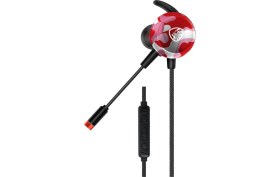 Resim Hytech Hy-Gk4 3,5 Oyuncu Esnek Mikrofonlu Kırmızı Kamuflaj Kulakiçi Kulaklık 