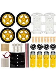 Resim 4WD Çok Amaçlı Şeffaf Mobil Robot Araba Platformu 