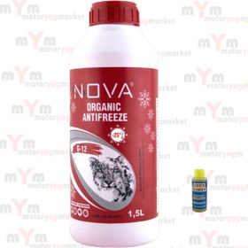 Resim -56 Derece Organik Kırmızı G12 Antifriz 1.5 Litre +camsabunu 