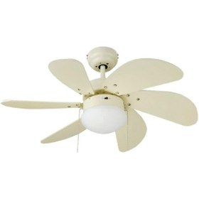 Resim Vanti Kcf281 Dekoratif Ahşap Kanatlı Tavan Vantilatörü - Beyaz 