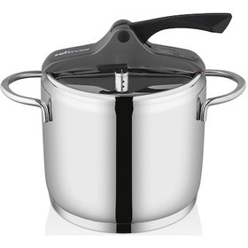 Resim Safinox Vision 6 Litre Tel Kulplu Düdüklü Tencere - Siyah Gri - Siyah 