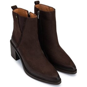 Resim Tamer Tanca Kadın Hakiki Deri Kahverengi Topuklu Bot 599 30022-1 Bn Bot Sk25-26 Kahve Nubuk Kahve 