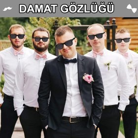 Resim Damat Gözlüğü – Düğün ve Bekarlığa Veda Partisi Aksesuarı 